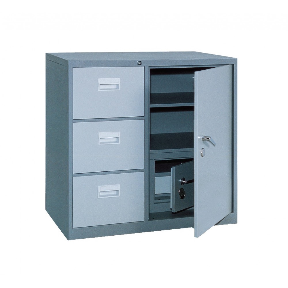 Drawer + 01 Door File Cabinet Without Locker -Central Lock